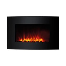 Θερμαντικό σώμα panel κυρτό με εφέ φλόγας γυάλινο 2000W με ψηφιακή οθόνη και προστασία από υπερθέρμανση Eurolamp| 147-29430
